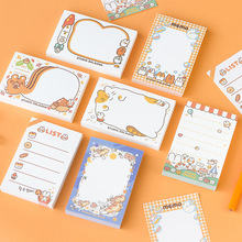 100 Sheets Lovely Bread Rabbit Memo Pad Kawaii Stationery N Times Sticky Notes Portable Notepad School Office Supply Papeleria 2024 - buy cheap