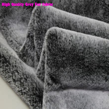 High-grade Faux Fur Fabric Grey/White Tip 1.5cm Long Hairy Imitation Mild Rabbit Fur Fabric DIY Fur Collar of Coat Clothing 2024 - buy cheap