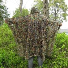 Nova chegada frondoso poncho selva ghillie ternos de caça camuflagem 3d biônico folha yowie malha para a caça 2024 - compre barato