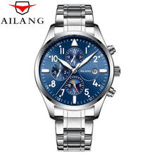 AILANG Mens Automatic Mechanical Watch Time Moon Phase Waterproof Luminous hands Casual Military Sport Watches Relogio Masculino 2024 - buy cheap