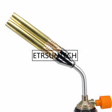 Manual BBQ Blowtorch Cooking Soldering Butane Gas Torch Flame Full Copper Double Tube Ignition High Temperature Spray Gun 2024 - buy cheap
