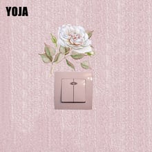 Pegatina artesanal para interruptor de YOJA, colorido, Simple, rosa, diseño de flor de moda, calcomanía decorativa para pared del hogar, PVC 13SS0065 2024 - compra barato