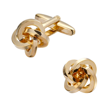 Fashion brand men's shirts Cufflinks Cuff laser metal gold bars twist Cufflinks wholesale and retail 2024 - buy cheap