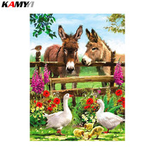 5D DIY Diamond Painting Donkey Diamond Embroidery Animals Full Drill Square Goose Decoration Home Picture Of Rhinestone XY1 2024 - buy cheap