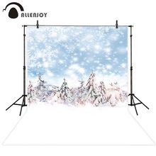 Allenjoy photography backgrounds Winter Christmas trees forest glitter bokeh snowflake snow backdrops photocall photobooth props 2024 - buy cheap