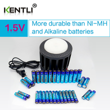 KENTLI Ultra low self-discharge 16-slot polymer li-ion lithium batteries charger + 16 pcs PLIB li-ionAA / AAA battery 2024 - buy cheap