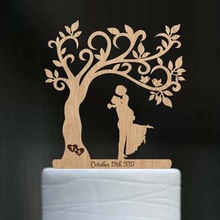 Topo de madeira personalizado para bolo, sra, noiva e noivo, sobre nome do casamento, lembrança de madeira personalizada, decoração rústica 2024 - compre barato