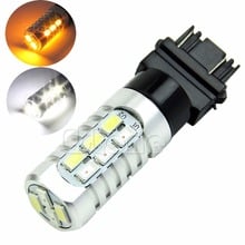 Bombillas LED de intermitente para coche, 1 unidad, 3157, 50W, 5630, doble Color, amarillo, blanco 2024 - compra barato