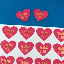 5000 unids/lote de etiquetas de papel impresas en forma de corazón "THANK YOU", embalaje de pegatinas de sellado para joyería/caja/regalo/coche/sobre 2024 - compra barato