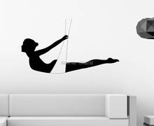 Girl Wall Sticker Yoga Anti-Gravity Zen Meditation Relaxation Sport Vinyl Decal Removeable wall sticker 2015 Hot selling 2024 - buy cheap