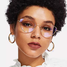 Armação de óculos de olho de gato, armação de óculos feminino da moda 2021, lentes transparentes, armação de óculos ótico de miopia, óculos feminino 2024 - compre barato