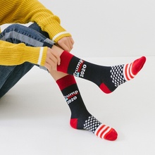Stitching Color America National Flag Printed Socks Trump 2020 Soft Men Cotton Sock Novelty Personality Chaussette Homme 2024 - buy cheap