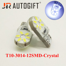 200x T10 Silicone Shell 3014 12SMD Led Car bulb W5W 192 168 Silica gel Auto Wedge Side Light License Plate bulb 12V Car Styling 2024 - купить недорого