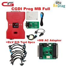 CGDI MB-programador de llaves para BENZ, a través de OBD, compatible con todas las llaves perdidas, con adaptador de reparación ELV, adaptador de CA, simulador ELV y EIS ELV, 8Cables 2024 - compra barato