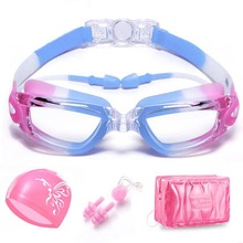 Gafas de natación profesionales para mujer y hombre, protección UV antiniebla, impermeables, de silicona, con tapa y Bolsa, 2020 2024 - compra barato