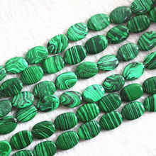 Malaquita verde sintética elegante gran venta de piedra 13x18mm forma ovalada moda diy joyería de alta calidad cuentas sueltas 15 pulgadas B364 2024 - compra barato