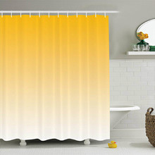 Cortina de chuveiro o verão com o amor em praia tema inspirado por design moderno amarelo tecido decoração de banheiro 2024 - compre barato