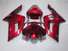 Комплект пластиковых обтекателей для Kawasaki Ninja ZX6R 03 04 красные винные Обтекатели ZX6R 2003 2004 RY14 2024 - купить недорого