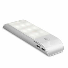 Stick-on Portable 10 LED Wireless Motion Sensing Light Bar with Magnetic Strip,Under Cabinet Light 2024 - buy cheap
