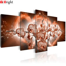 5D DIY Diamond Embroidery Orchid Flower Diamond Painting Cross Stitch Full Rhinestone Mosaic Multi-Picture Decor 5pcs/set XY1 2024 - buy cheap