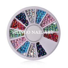 fashion mix 6 colors Cat'eye Opals Colorful Rhinestone Nail Art Diy Wheel Decoration Acrylic Flatback Crystal Stones 2024 - buy cheap