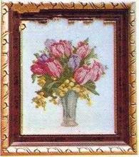 Top Qualidade Bonito Encantadora Contados Cross Stitch Kit Wiehler 1834 Tulipa Tulipas em Vaso de Flor Vaso de Flores 2024 - compre barato