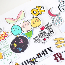 68pcs Handbill sticker cute cartoon day set hand book translucent Scrapbooking Stickers /Decorative decoration /paper stickers 2024 - buy cheap