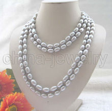 Beautiful long strand 80" 10-11mm gray baroque freshwater pearl necklace 2024 - buy cheap