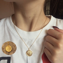 Simple Sunflower Pendant Necklace Alloy Gold Silver Coin collar Necklaces  Women best friend necklaces colar minimalista Jewelry 2024 - buy cheap