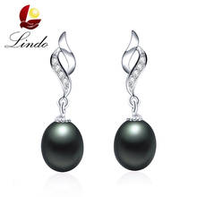 Classic Natural Pearl Drop Earrings For Women Fashion 925 Sterling Silver Anti Allergic Earrings Freshwater Pearl Jewelry Party 2024 - buy cheap