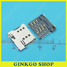 25pcs/lot 7P 6Holes Micro SIM Card Holder Sockect 7Pins Sim Connectors for Mobile phone Self Push Type 2024 - buy cheap