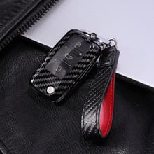 PC Carbon Fiber Fob Full protective Cover Car Key Case for Volkswagen VW Jetta MK6 Tiguan Passat Golf 4 5 6 POLO cc bora Skoda 3 2024 - buy cheap