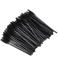New 100Pc Lash Cosmetic Eyelash Extension Mascara Wand Black Brush Clean Disposable Makeup Brush Applicator Lash Makeup Tool -15 2024 - buy cheap