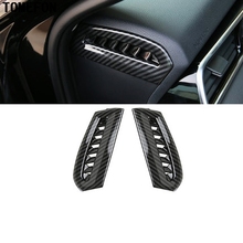 TOMEFON Auto Styling For Toyota Camry 2017 2018 ABS Carbon Fiber Front Upper Air Vent AC Outlet Cover Trim 2024 - buy cheap