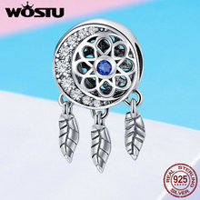 WOSTU 925 Sterling Silver Dream Catcher DreamCatcher Moon Lucky Charm fit Original Brand DIY Bead Bracelet Jewelry Gift FIC718 2024 - buy cheap