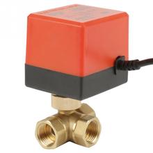 G12 DN15 Brass Valve 3 Way 220VAC Motorized Ball Electrical Valve for Flow Control 2024 - buy cheap
