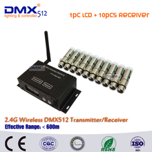 Receptor/sistema transmisor inalámbrico DMX de 2,4 Ghz, pantalla Lcd, haz de luz Led para escenario, caja de Control Dmx512, envío gratuito con DHL 2024 - compra barato