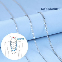 925 Sterling Silver 0.8mm / 1mm / 1.2mm / 1.5mm / 1.8mm link Chain Necklace for Women 40cm-60cm,fine 925 Jewelry sterling silver 2024 - buy cheap