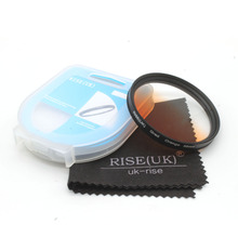 RISE(UK) 58 mm Graduated Color orange lens Filter +box+gift for Nikon D3100 D3200 D5100 SLR Camera lens 2024 - buy cheap