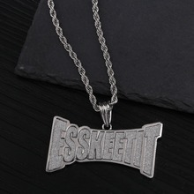 TOPGRILLZ-collar con colgante de ESSKEETIT para hombre y mujer, gargantilla de Color plata, estilo Hip Hop, regalo 2024 - compra barato