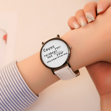 Reloj redondo a la moda para mujer, reloj de cuarzo analógico con correa de cuero 2018 informal 2024 - compra barato