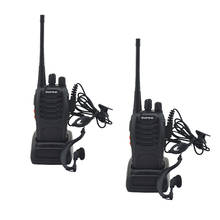 Rádio de comunicação portátil baofeng, walkie talkie 2 segundos 888s uhf 400-470mhz 16 canais com fone de ouvido bf888s, transceptor 2024 - compre barato