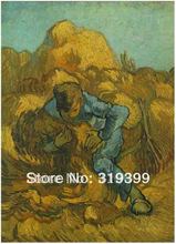 Free Shipping,100% handmade oil painting reproduction on linen canvas,The Sheaf Binder(after Millet) by vincent van gogh 2024 - buy cheap