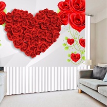 Luxury Living Room Curtains Rose romantic 3D Window Curtains For Bedroom Blackout Wedding Room Drapes 2024 - buy cheap