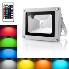 10pcs 10W RGB LED Flood Light Outdoor lighting Waterproof Floodlight 16 Colors Changing With Remote Controller AC85V-265V 2024 - buy cheap