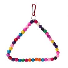 Bird toy Parrot Parakeet Budgie Cockatiel Cage Hanging Swing Cage With Colorful Beads 2024 - buy cheap