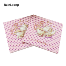 [RainLoong] Paper Napkins Cup Festive & Party Supplies  Tissue Napkins Decoration Guardanapo 33cm*33cm 1 pack (20pcs/pack) 2024 - buy cheap