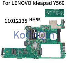KoCoQin Laptop motherboard For LENOVO Ideapad Y560 PGA989 Mainboard DAKL3MB16E0 11012135 HM55 2024 - buy cheap