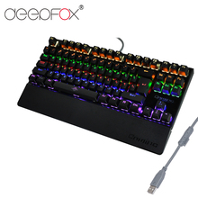 Deepfox Mechanical Gaming Keyboard 87 Keys Blue Switch Illuminate Backlight Backlit Anti-ghosting LED Keyboard Wrist Pro Gamer 2024 - buy cheap