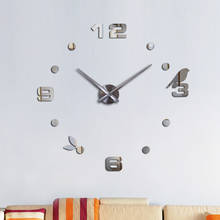 Top sale diy acrylic mirror wall clock 3d big quartz watch modern still life clocks stickers living room home decor 2024 - buy cheap